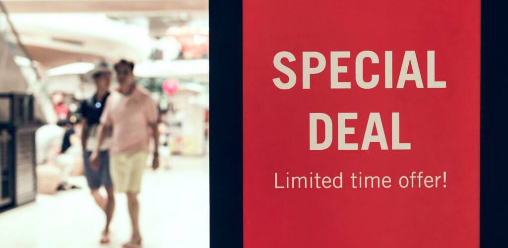 Sign: special deal